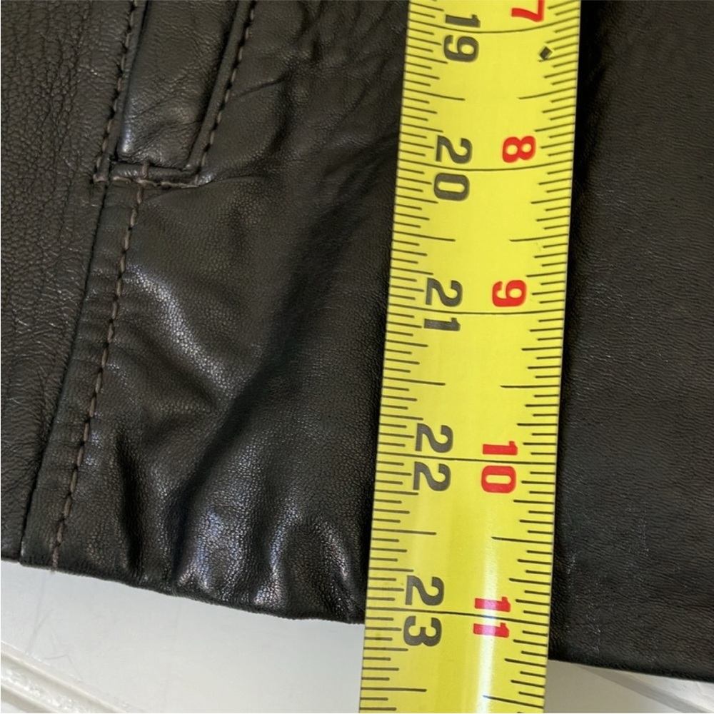 Marc New York Black Leather Zip-Front Jacket Moto - Picture 10 of 12